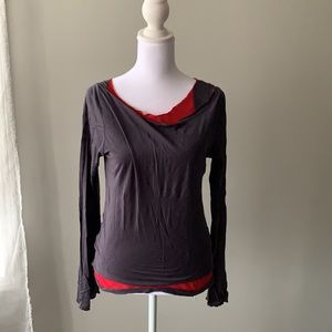 Vintage Sweeties Sheer 2-piece Tank and long Sleeve Off the Shoulder Shirt